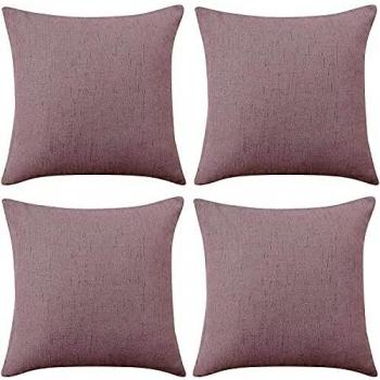 Deconovo Funda de cojin para Salón 4 Piezas 60x60cm Rosa