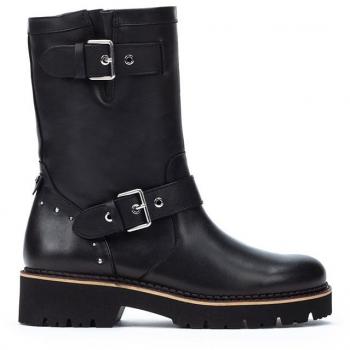 Pikolinos Vicar W6S Leather Women's Lace-Up Ankle Boots with Zipper Detail