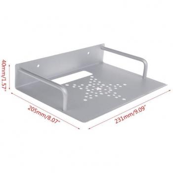 Soporte de Pared para TV y Dispositivos, Estante de Aluminio Monocapa para Router, Mini PC y Reproductor de DVD