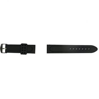 22mm Silicona impermeable correa de caucho de banda para LG G Watch R W110 Negro