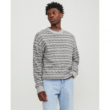 Jersey de punto cuello redondo para hombre en color gris de Jack & Jones