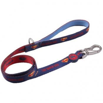 Cerdá DC Supermascotas Correa Premium para Perros Talla S, Color Azul, Material Resistente y Confortable, Ajustable, Diseño Oficial DC Comics