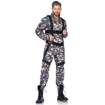 Leg Avenue- Paratrooper Hombre, Color Camuflaje, Large