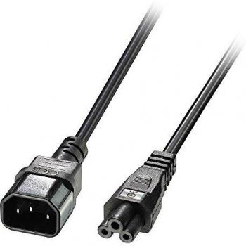 LINDY Cable de Alimentación C14 a C5 de 3 metros, color negro