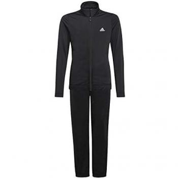 Chándal de training adidas essentials total black para niños de 5-6 años, color negro, incluye chaqueta con cierre completo y pantalones con cintura elástica