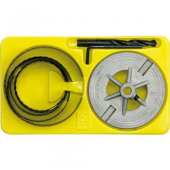 Sierra Corona Múltiple Grande VOREL 28725 - Tipo: Sierra de corona; Características: Tamaño grande, diseño múltiple para perforaciones en diversos materiales, fabricada en acero de alta resistencia, compatible con taladros
