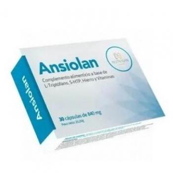 Ansiolan 30 cápsulas - Suplemento alimenticio para la reducción del estrés y la ansiedad, formulado con ingredientes naturales que favorecen la relajación, contiene extractos de plantas como valeriana y pasiflora, presenta propiedades sedantes