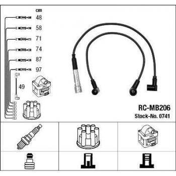 Juego de cables de encendido NGK 0741
