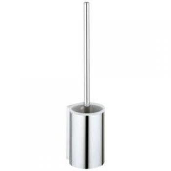 Juego de escobillas para inodoro Keuco Plan - aluminio anodizado plateado con inserto plástico blanco