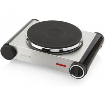 Tristar KP-6191 Cocina Eléctrica Portátil de Acero Inoxidable, 1500W, Color Plata/Negro