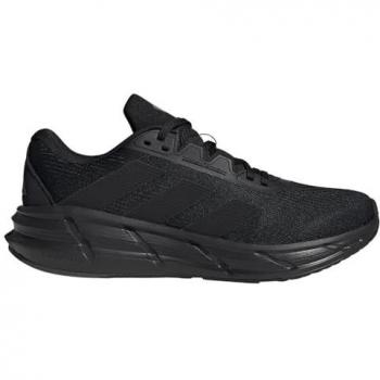 Zapatillas de running adidas Questar 3 para hombre, color negro puro, talla 45(1/3), características: diseño ligero, amortiguación cómoda, suela de goma para tracción, parte superior de malla transpirable