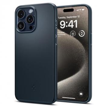Funda Protectora Spigen Thin Fit para iPhone 15 Pro Max - Metal Slate