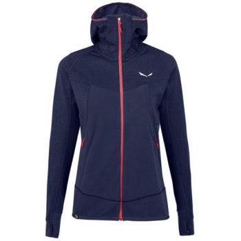 Forro Polar Salewa Puez Hybrid Polarlite con Capucha para Mujer - Color Azul Marino - Talla 3XL