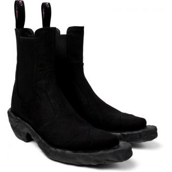 Camperlab Unisex Chelsea Boots with Pointed Toe - Black, Size 37