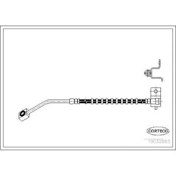 Latiguillo de freno CORTECO 19032883 - Manguera flexible para el sistema de frenos, fabricada con materiales de alta calidad para garantizar resistencia a la presión y durabilidad, compatible con diversos modelos de vehículos