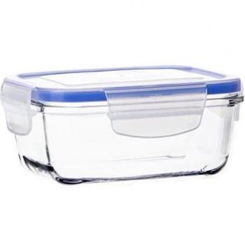 Borgonovo 0033538 Rectangular Caja 0.38L Azul, Transparente 1pieza