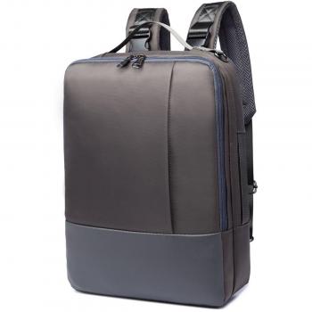 XIUJUAN Mochila para Portátil 15.6 Pulgadas, Impermeable Mochila para Hombre Mujer Negocio Trabajo Universitarias Viaje, 3 en 1 Bolsa Bandolera Maletin Backpack para Laptop / Ipad / Ordenador, Gris
