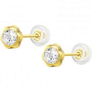 Pendientes Time Road HIN00267/8 Flor de Oro 9K para Mujer
