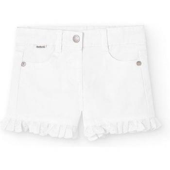 Short de niña con bolsillos, blonda y detalles florales - Boboli