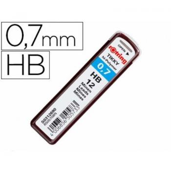 Minas Rotring Grafito 0,7 mm HB Estuche de 12 Minas