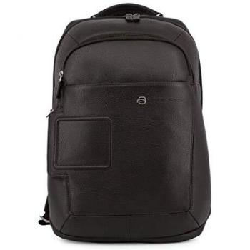 Piquadro Brown Nylon Backpack, Type: Backpack, Characteristics: Male, Color: Brown, Size: ONE SIZE, Material: Nylon, Features: Multiple Compartments