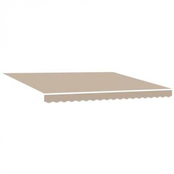 Toldo Retráctil Manual con LED Beige 400 x 300 cm - Tela Resistente para Exterior. Ideal para Balcones, Patios y Jardines