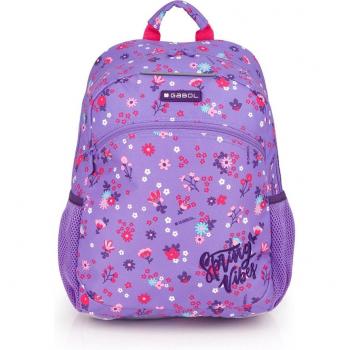 Mochila Gabol VIOLET con flores y resistente al agua