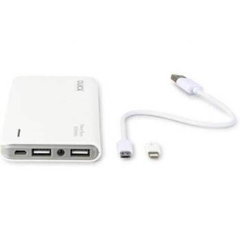 Quick Media QUICKMEDIA/Cargador/Power Bank 8000 MAH POLIMERO + Cargador/QMPWC QUICKMEDIA Power Bank 8000MAH POLIMERO + Cargador Wireless