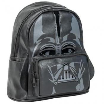 Mochila Casual de Star Wars - Darth Vader - Color Negro - 22.5x22.5x7 cm - Fabricada en PU - Estampado de Darth Vader - Producto Original