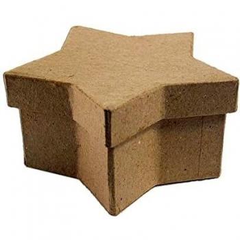 Caja papel maché estrella 15x9x7cm.