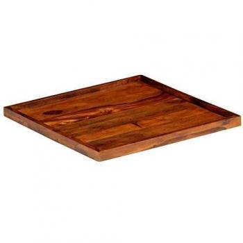 vidaXL Madera Maciza Sheesham Bandeja 50x50 cm Platillo Soporte Cocina Comedor