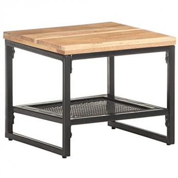 Acacia Wood Side Table 15.7x15.7x13.8 - Solid Construction