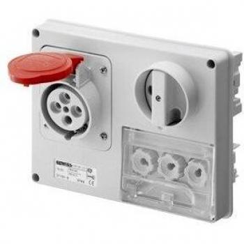 Presa interbloqueada Gewiss 3P+T 16A IP44 380V sin caja