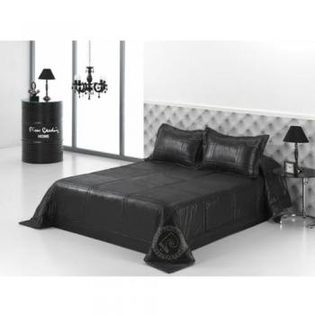 Colcha Hosteline Línea Negra Negro para Cama de 90 y Cama de 105 (2 Piezas)