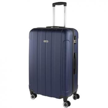 Maleta Grande de Viaje Rígida Itaca 4 Ruedas ABS 23 Kilos con Candado de Combinación Azul