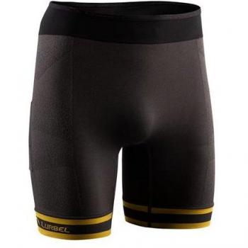 Pantalón de trail Lurbel Spirit Shorts Hombre Marengo/Amarillo AM - Short Running, ligero, transpirable, diseño ergonómico, secado rápido, ideal para actividades al aire libre