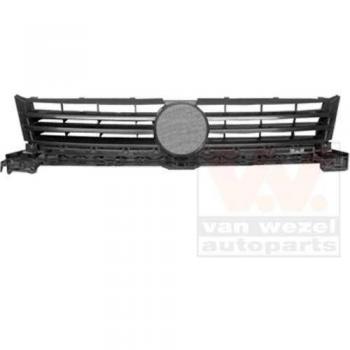 Rejilla delantera Van Wezel 5735510 para Volkswagen Caddy (2010-2015) - Calandre central, cromada