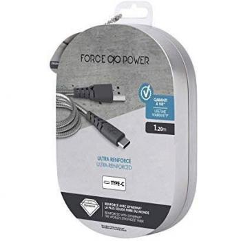 Cable Micro USB a USB-C BigBen Interactive 3A Sincronización y Carga Macho/Macho 1.2m Gris