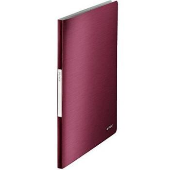Carpeta Leitz Style A4 con 20 fundas, color granate