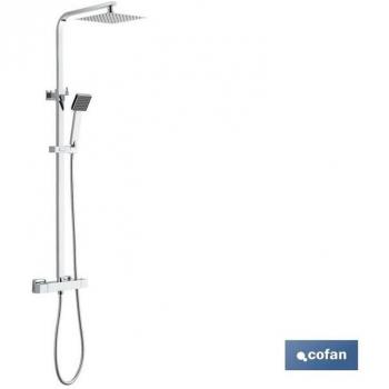 Columna de ducha termostática diseño cuadrado 90-1.40 cm
