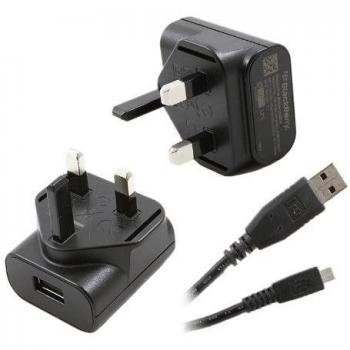 BlackBerry cargador ASY-44303-003 550mA genuino negro y carga Micro USB Cable de datos para BlackBerry: 8220 Pearl, 8520 Curve, 8900 Curve, 9320 Curve, Bold 9700, Bold 9780, Curve 3 G 9300 93009300, Pearl 3 G, Storm, Storm2, Torch 9800, Playbook
