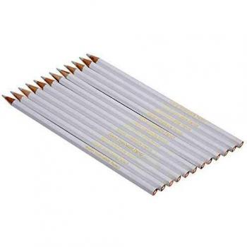 Lápiz de tiza de sastre de 12 piezas, lápiz soluble en agua, lápiz de marcado de costura blanca, herramienta