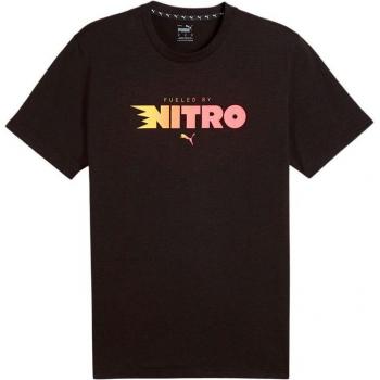 Camiseta de running Puma Men's Graphic Run Nitro para hombre, textil técnico, modelo 525858-01, color negro