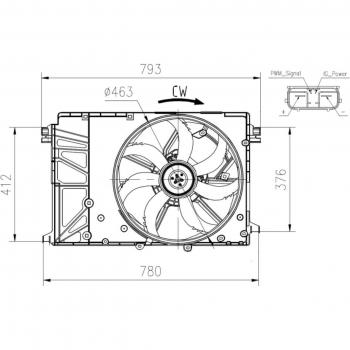 Ventilador de refrigeración del motor NRF 47932