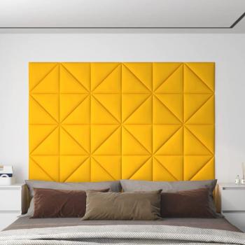 Paneles de Pared Terciopelo 12 uds 30x30 cm 0,54 m² Color Amarillo, Azul, Crema y más