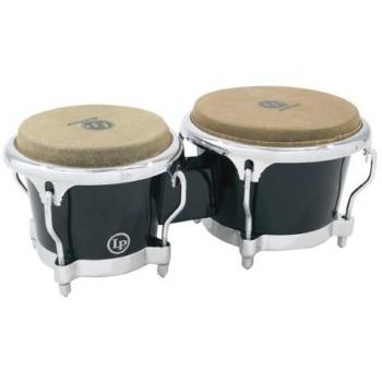Latin Percussion LP811700 Fiber Glass Bongos - Black/Chrome