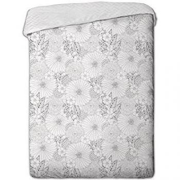 Sisomdos SSD025 - Colcha bouti para cama, color gris, 250 x 270 cm