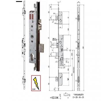 Cerradura Eléctrica Multitop Pro CISA 19526-35 para Puertas de Aluminio