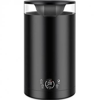 Humidificador Ultrasónico 3L Humidificador de Aire Humidificador Aceites Esenciales Llenado desde arriba con Modo de Reposo para Hogar Dormidorio Oficina, Negro