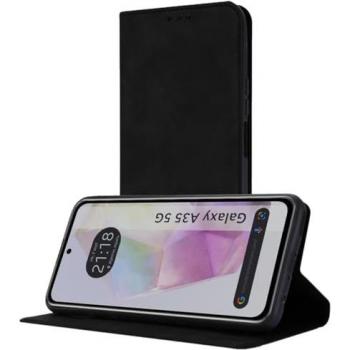 Funda Libro de Polipiel Negra con Tarjetero para Samsung Galaxy A35 5G
